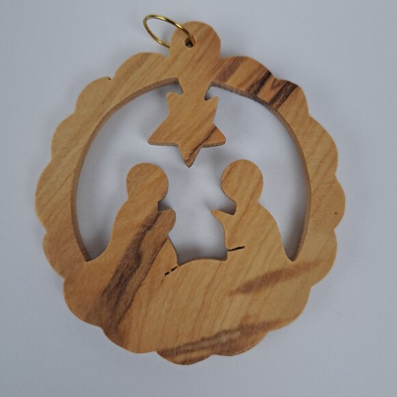Olive Wood Holy Land Ornaments Handcrafted Lot of 12 - Picture 10 of 16